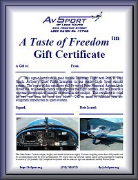 Discovery Flight gift certificate